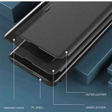 Samsung Galaxy A17 Smart Clear View Flip Cover - Sort