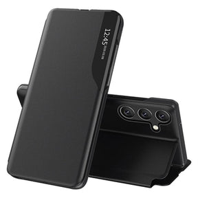 Samsung Galaxy S25 FE Smart Clear View Flip Cover - Sort