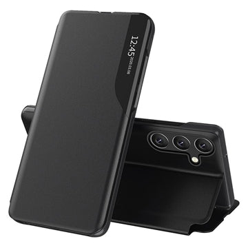 Samsung Galaxy S25 FE Smart Clear View Flip Cover - Sort