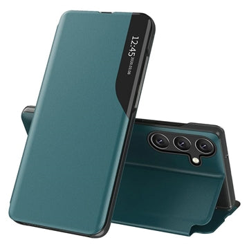 Samsung Galaxy S25 FE Smart Clear View Flip Cover - Grøn