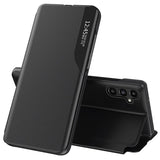Samsung Galaxy A14/A14 5G Smart Clear View Flip Cover - Sort