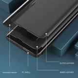 Samsung Galaxy A14/A14 5G Smart Clear View Flip Cover - Blå
