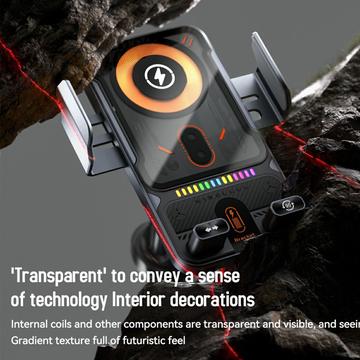 Smart Sensor biltelefonholder / 15W trådløs oplader - sort