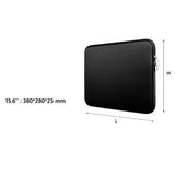 Blødt laptop-sleeve med lynlåslukning - 15.6" - Sort