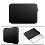 Blødt laptop-sleeve med lynlåslukning - 15.6" - Sort