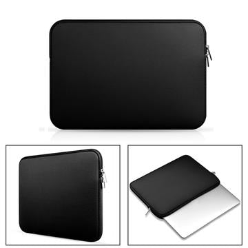 Blødt laptop-sleeve med lynlåslukning - 15.6" - Sort