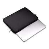 Blødt laptop-sleeve med lynlåslukning - 15.6" - Sort
