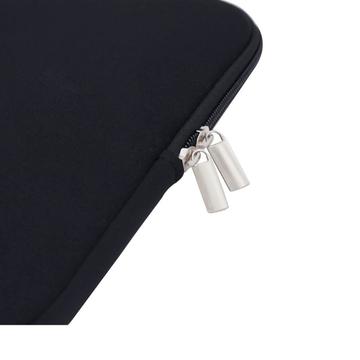Blødt laptop-sleeve med lynlåslukning - 15.6" - Sort