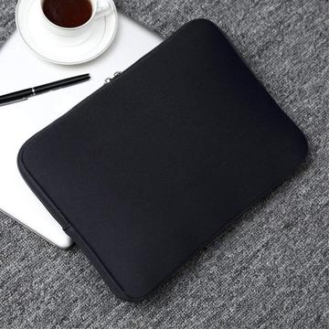 Blødt laptop-sleeve med lynlåslukning - 15.6" - Sort