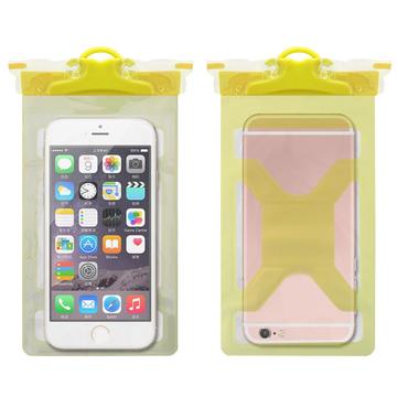 Blødt PVC Universal IPX8 vandtæt etui - 6.5" - Gul