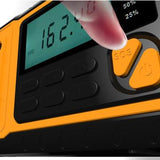 Solcelle håndsving nødradio m. powerbank og lommelygte - orange