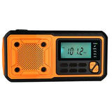 Solcelle håndsving nødradio m. powerbank og lommelygte - orange