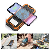 Solcelle Powerbank/Trådløs Oplader YD-888W - 10000mAh - Orange