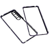 Sony Xperia 1 IV Magnetisk Cover med Hærdet Glas - Lilla