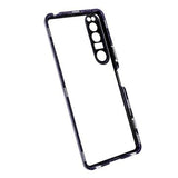 Sony Xperia 1 IV Magnetisk Cover med Hærdet Glas - Lilla