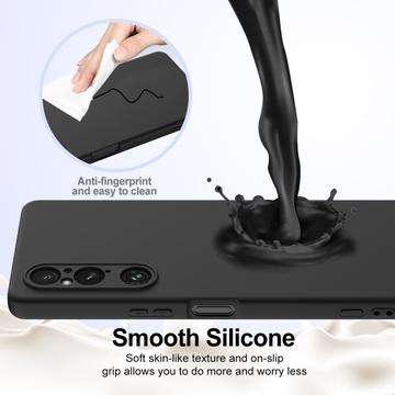 Sony Xperia 1 V Liquid Silikone Cover - MagSafe Kompatibel - Sort