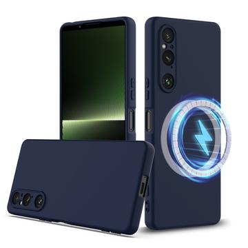 Sony Xperia 1 V Liquid Silikone Cover - MagSafe Kompatibel - Mørkeblå