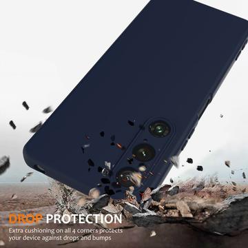 Sony Xperia 1 V Liquid Silikone Cover - MagSafe Kompatibel - Mørkeblå