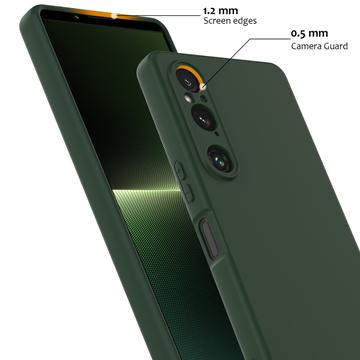 Sony Xperia 1 V Liquid Silikone Cover - MagSafe Kompatibel - Mørkegrøn