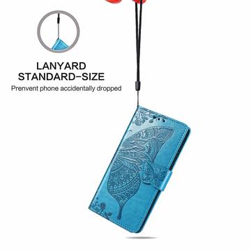 Sony Xperia 1 VI Butterfly Series Flip Cover med Pung - Blå
