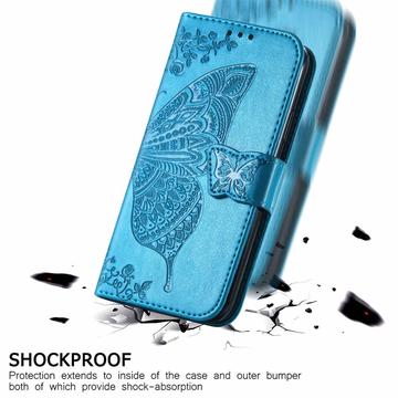 Sony Xperia 1 VI Butterfly Series Flip Cover med Pung - Blå