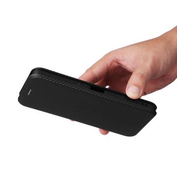 Sony Xperia 1 VI Flip Cover - Karbonfiber - Sort