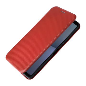 Sony Xperia 1 VI Flip Cover - Karbonfiber - Brun
