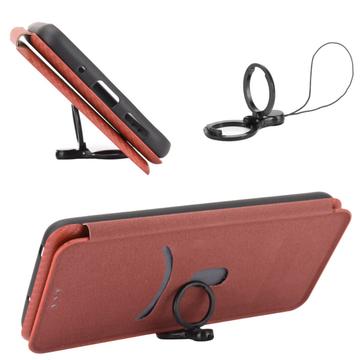 Sony Xperia 1 VI Flip Cover - Karbonfiber - Brun
