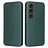 Sony Xperia 1 VI Flip Cover - Karbonfiber - Grøn