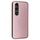 Sony Xperia 1 VI Flip Cover - Karbonfiber - Rødguld
