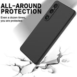 Sony Xperia 1 VI Liquid Silikone Cover med Strop - Sort