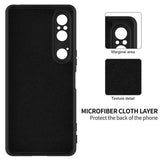 Sony Xperia 1 VI Liquid Silikone Cover med Strop - Sort