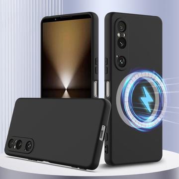 Sony Xperia 1 VI Liquid Silikone Cover - MagSafe Kompatibel - Sort
