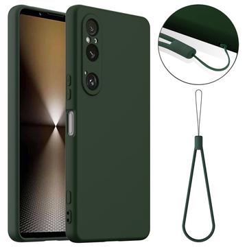 Sony Xperia 1 VI Liquid Silikone Cover - MagSafe Kompatibel - Mørkegrøn