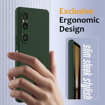Sony Xperia 1 VI Liquid Silikone Cover - MagSafe Kompatibel - Mørkegrøn
