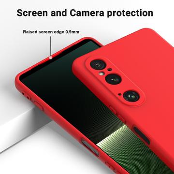 Sony Xperia 1 VI Liquid Silikone Cover med Strop - Rød