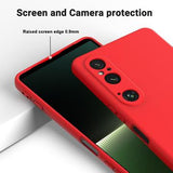 Sony Xperia 1 VI Liquid Silikone Cover med Strop - Rød