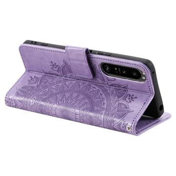 Sony Xperia 1 VI Mandala Series Etui med Pung - Lilla