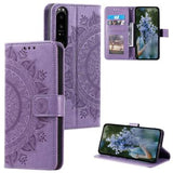 Sony Xperia 1 VI Mandala Series Etui med Pung - Lilla