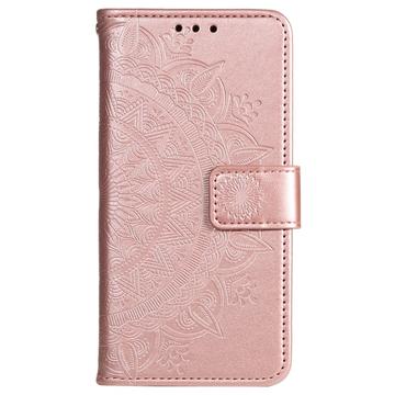 Sony Xperia 1 VI Mandala Series Etui med Pung - Rødguld