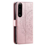 Sony Xperia 1 VI Mandala Series Etui med Pung - Rødguld