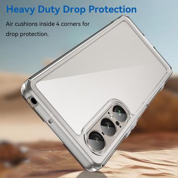 Sony Xperia 1 VII Anti-Stød Hybrid Cover - gennemsigtig