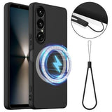 Sony Xperia 1 VII Liquid Silikone Cover - MagSafe Kompatibel - Sort