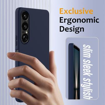 Sony Xperia 1 VII Liquid Silikone Cover - MagSafe Kompatibel - Mørkeblå