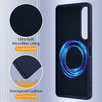 Sony Xperia 1 VII Liquid Silikone Cover - MagSafe Kompatibel - Mørkeblå