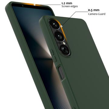Sony Xperia 1 VII Liquid Silikone Cover - MagSafe Kompatibel - Mørkegrøn
