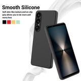 Sony Xperia 1 VII Flydende silikone cover med håndrem - sort