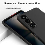 Sony Xperia 1 VII Flydende silikone cover med håndrem - sort