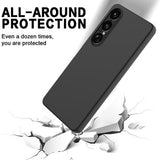 Sony Xperia 1 VII Flydende silikone cover med håndrem - sort