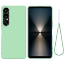 Sony Xperia 1 VII Flydende silikone cover med håndrem - grøn